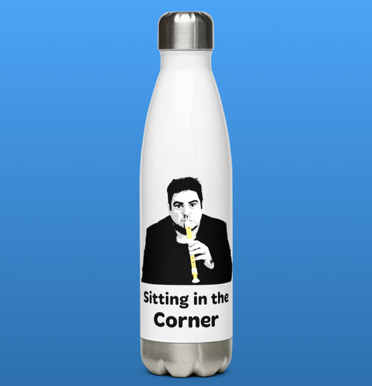 Richard Lindesay Sitting in the Corner Stainless steel water bottle
