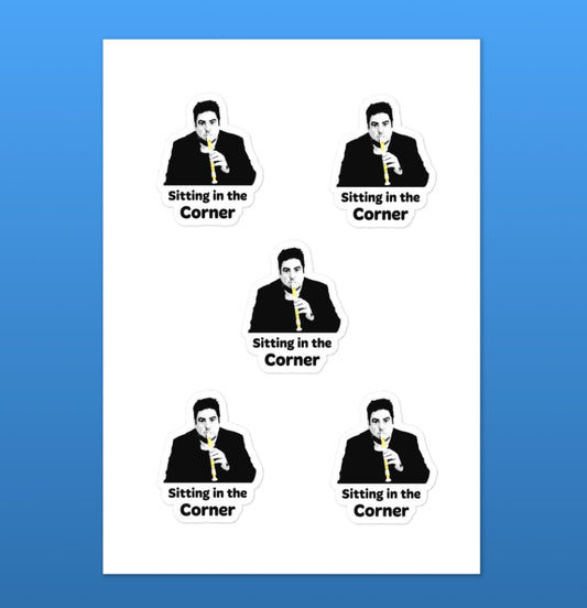 Richard Lindesay Sitting in the Corner Sticker sheet